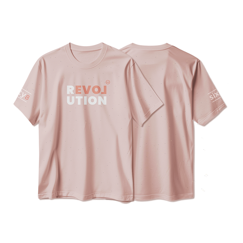 Sixty8 T-Shirt in pink with dots