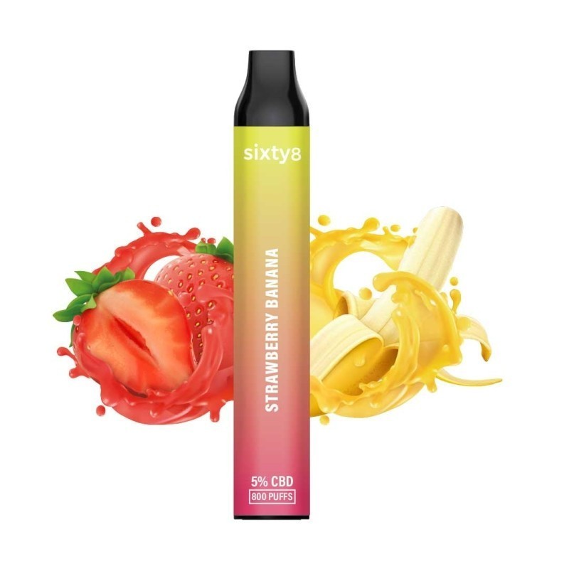 Puff Pen CBD (5 %) Strawberry Banana von Sixty8 Rumänien