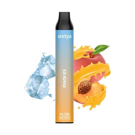 CBD Puff Pen (5%) Peach Ice by Sixty8 Romania