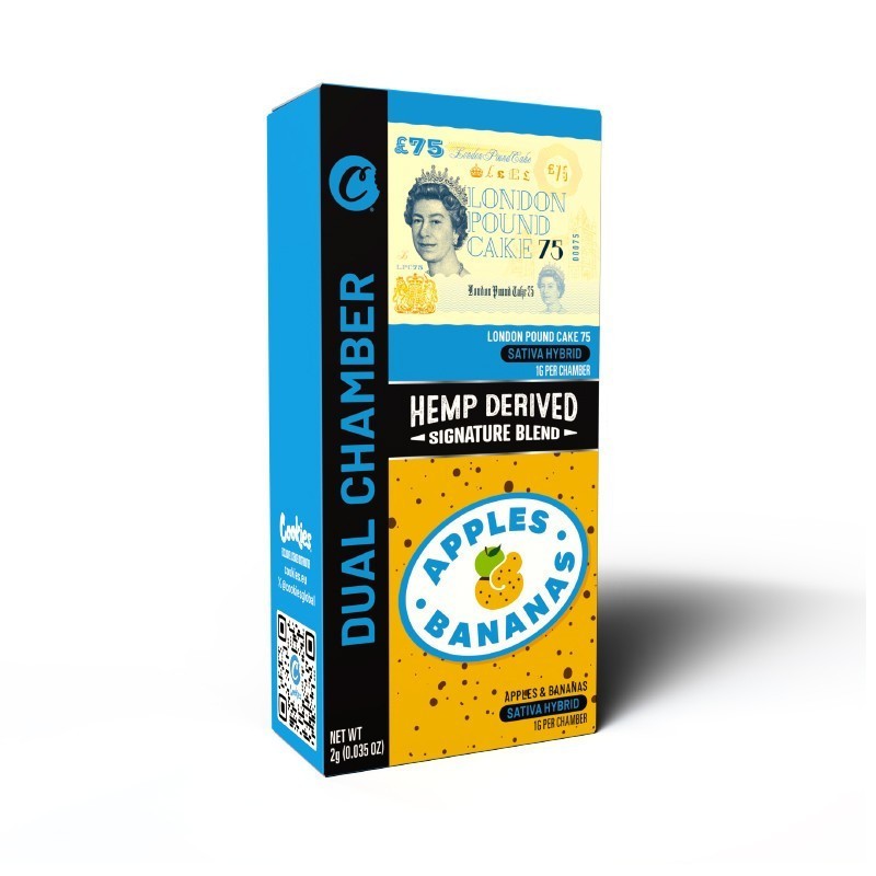 LPC 75 & APPLES AND BANANAS 99% 2ML VAPE DOPPELKAMMER SIGNATURE BLEND COOKIES