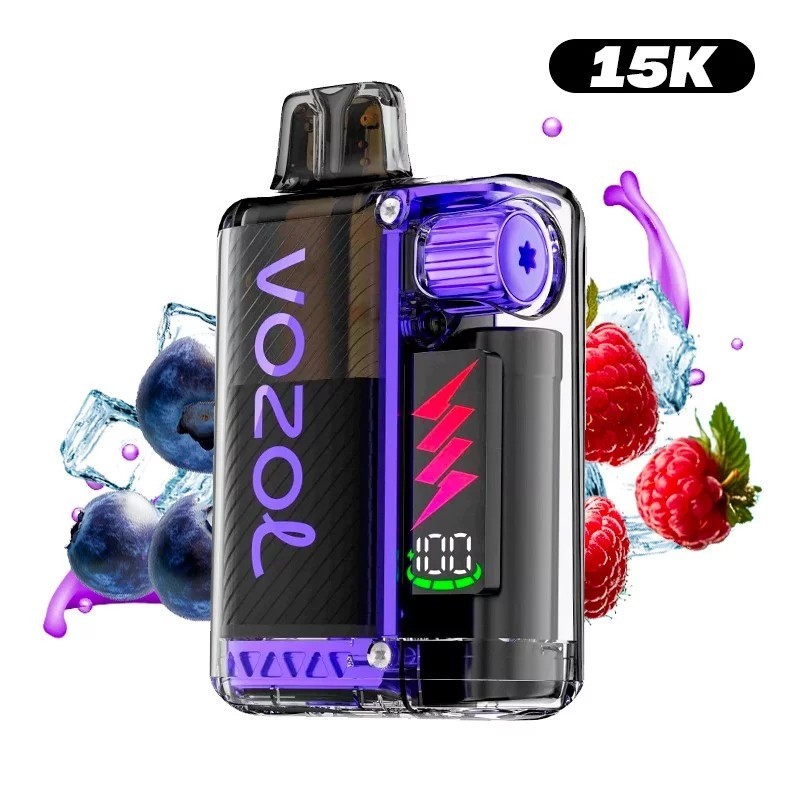 PUFF WIEDERAUFLADBAR 15K VOZOL GEFRORENE HIMBEERE HEIDELBEERE 12ML