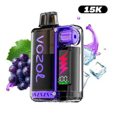 VOZOL 15K Rechargeable Puff, Frozen Grape, 12 ml