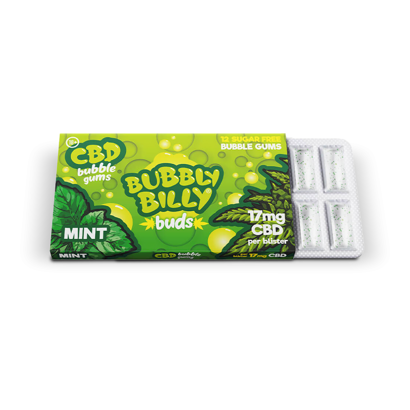 PEPPERMINT KAUGUMMI 17MG CBD BUBBLY BILLY