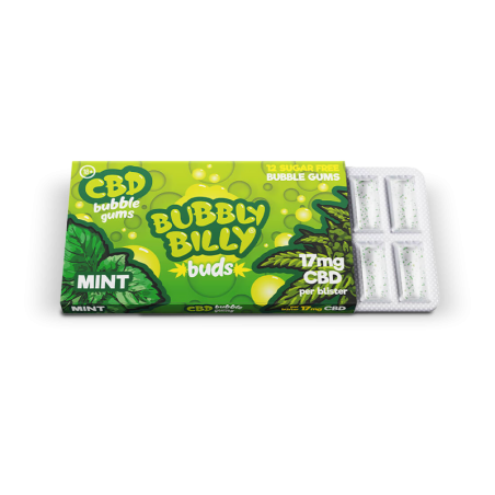 PEPPERMINT KAUGUMMI 17MG CBD BUBBLY BILLY