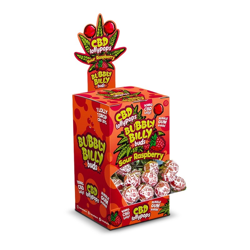RASPberry LOLLIPOP 10MG CBD BUBBLY BILLY